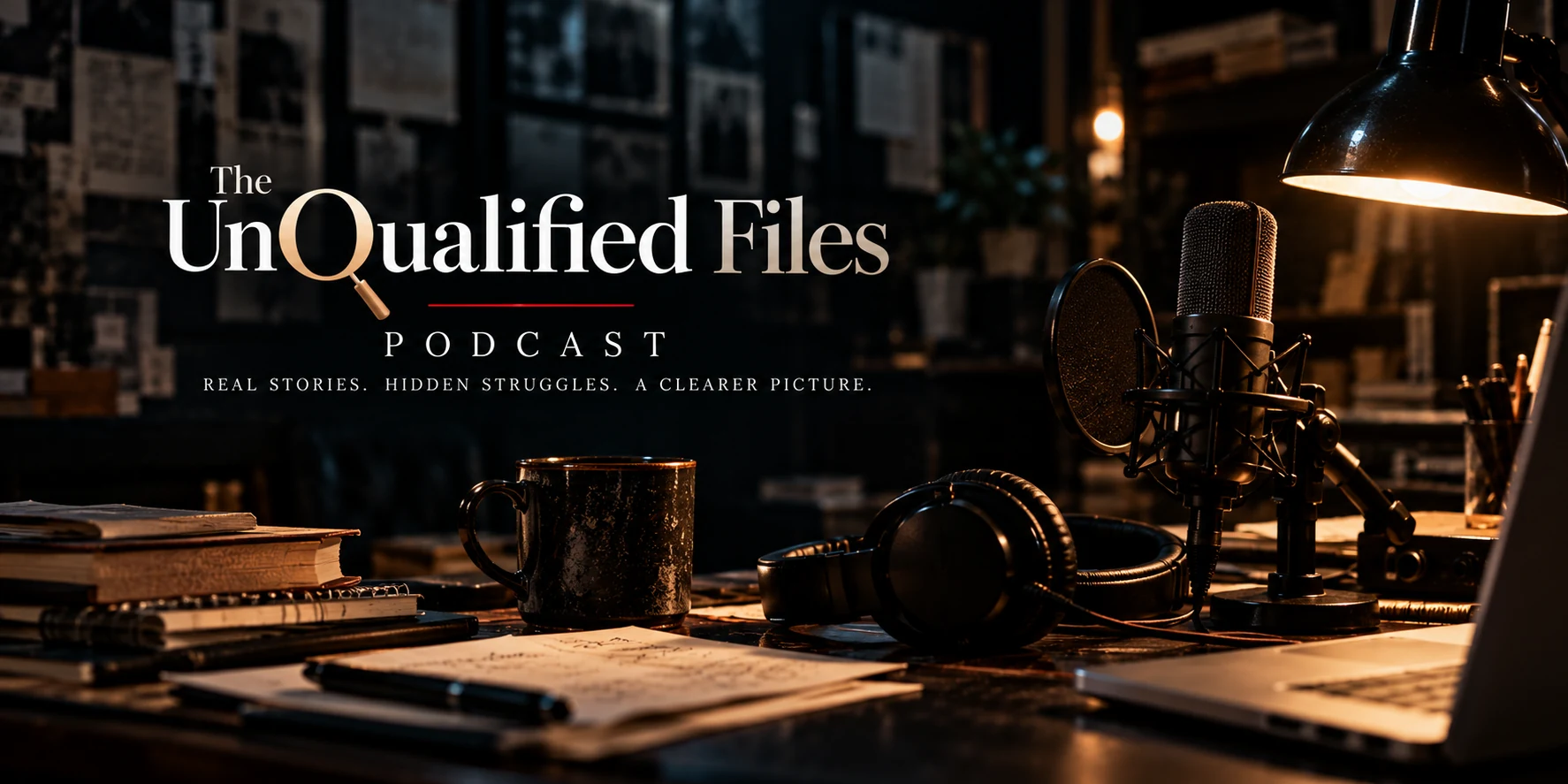 The Unqualified Files podcast studio